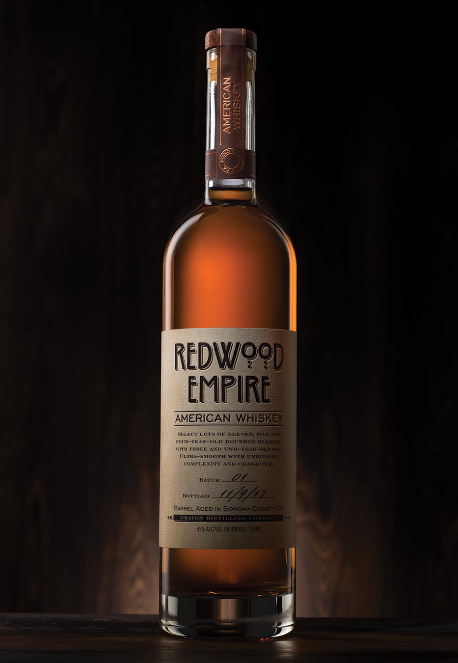 Redwood Empire Whiskey - spirits bottle design
