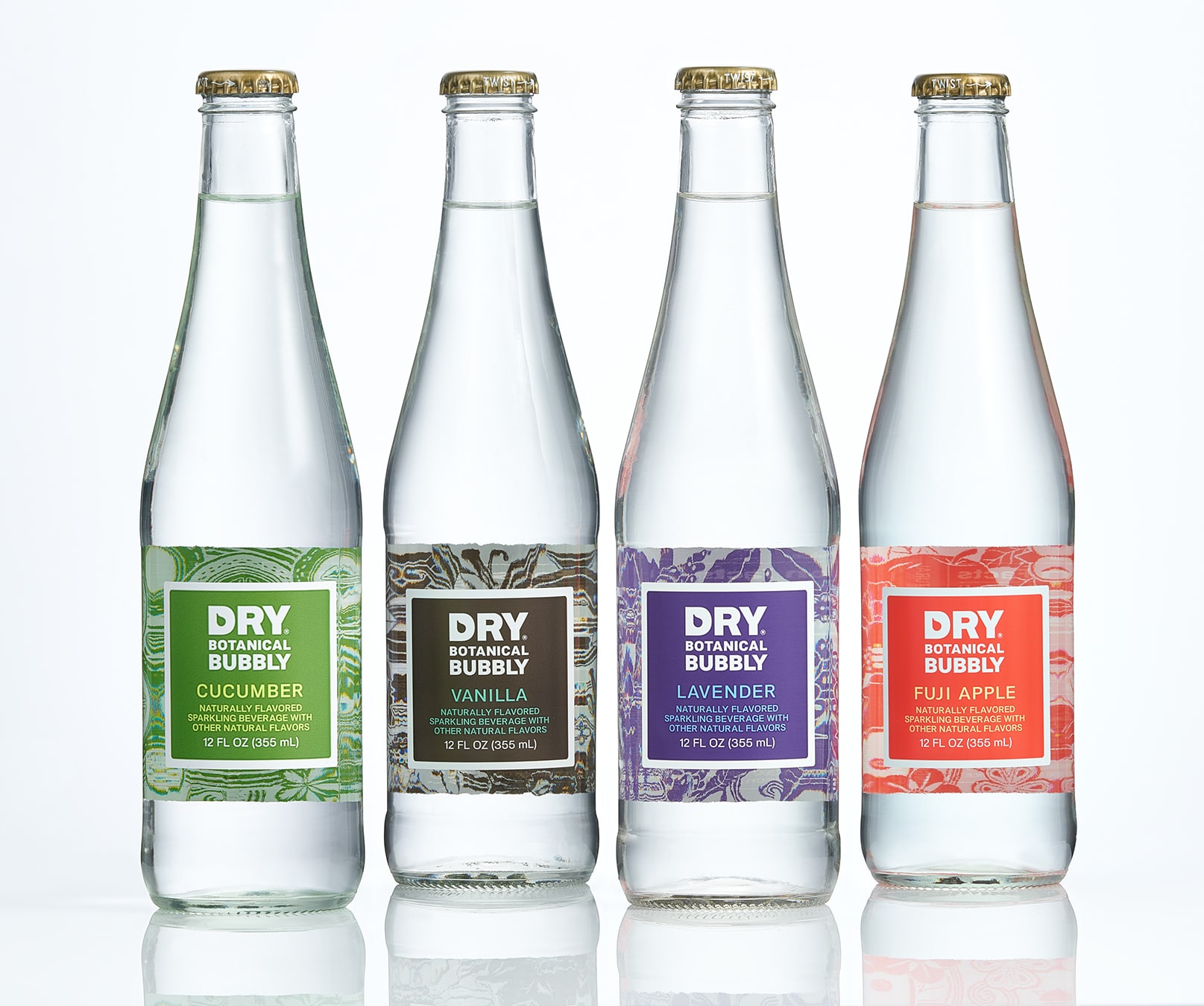 Dry Botanical Bubbly bottle design lineup