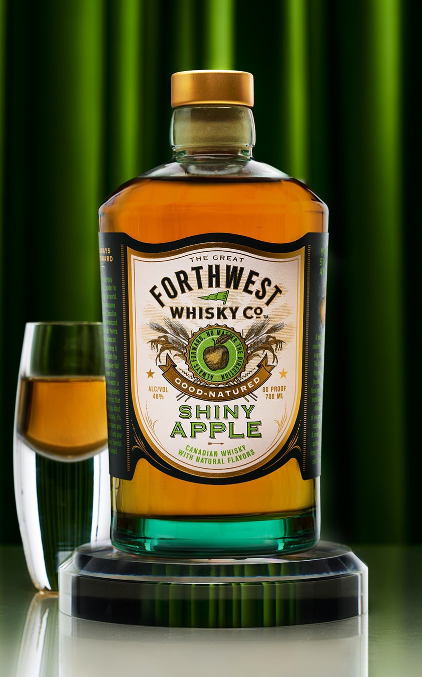 Forthwest Whisky Shiny Apple bottle design