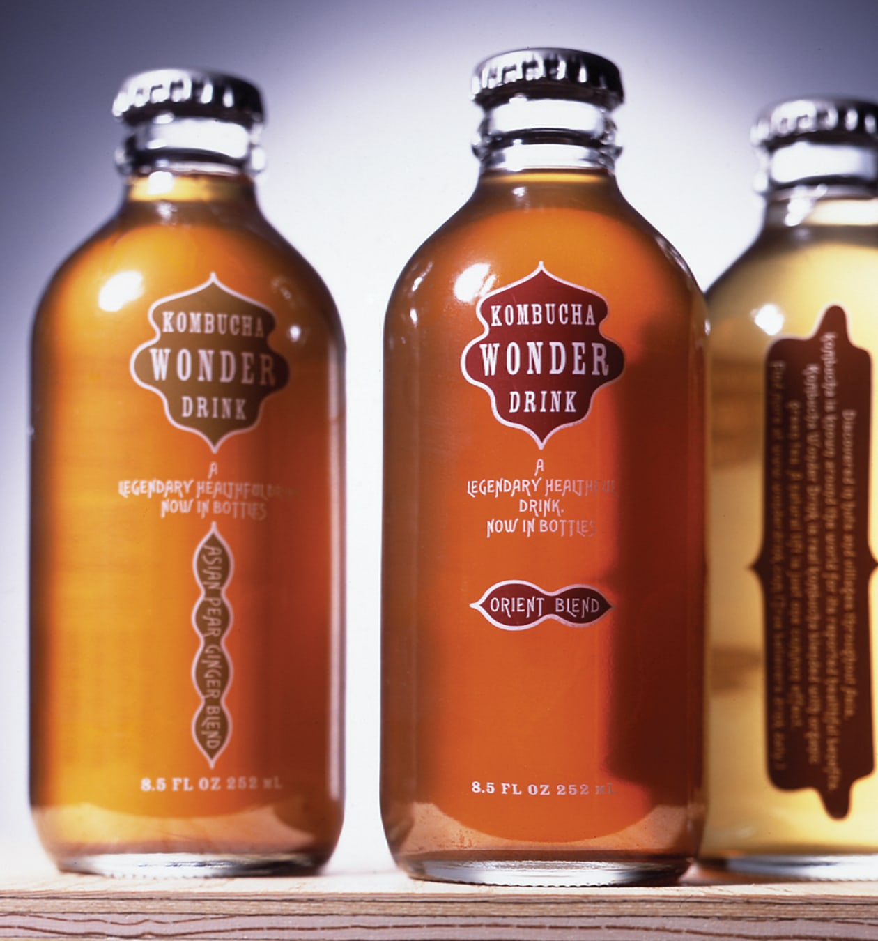 Kombucha Wonder Drink bottle packaging design