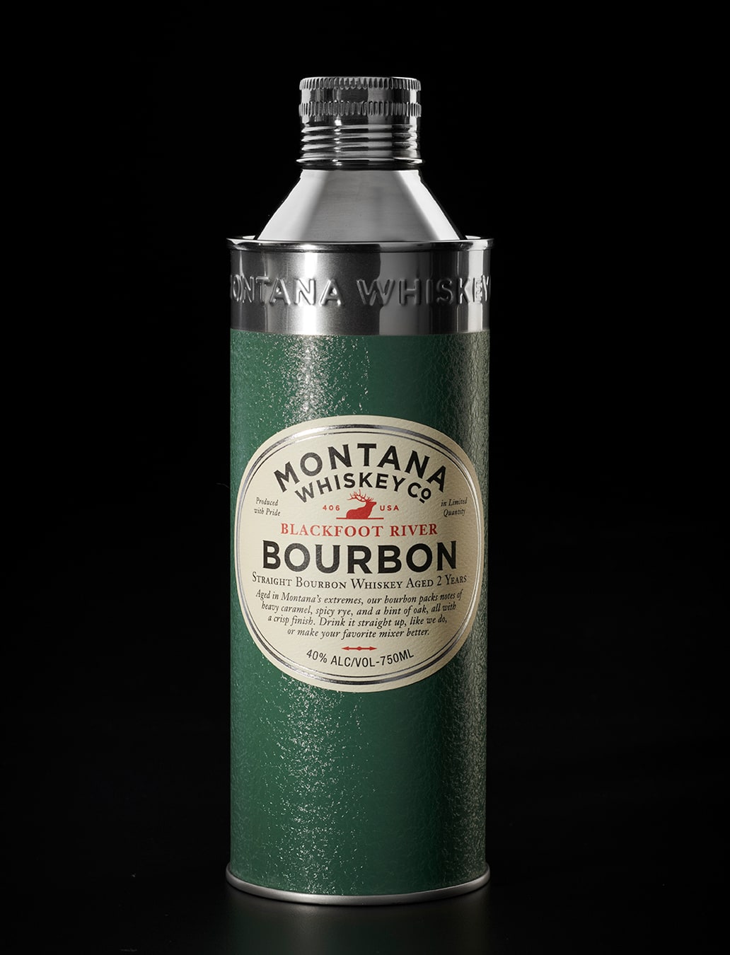 Montana Whiskey Co. Bourbon metal can design