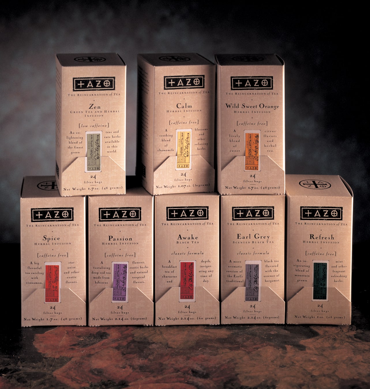 Tazo Tea packaging design boxes