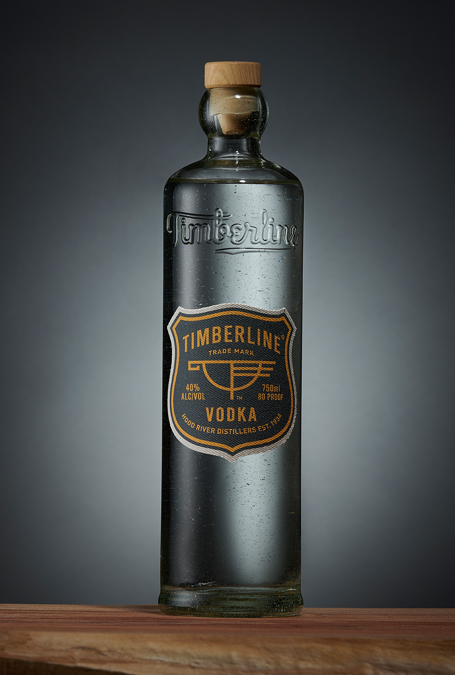 Timberline Vodka spirits bottle design