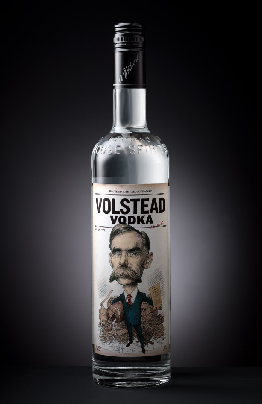 Volstead Vodka spirits packaging design bottle
