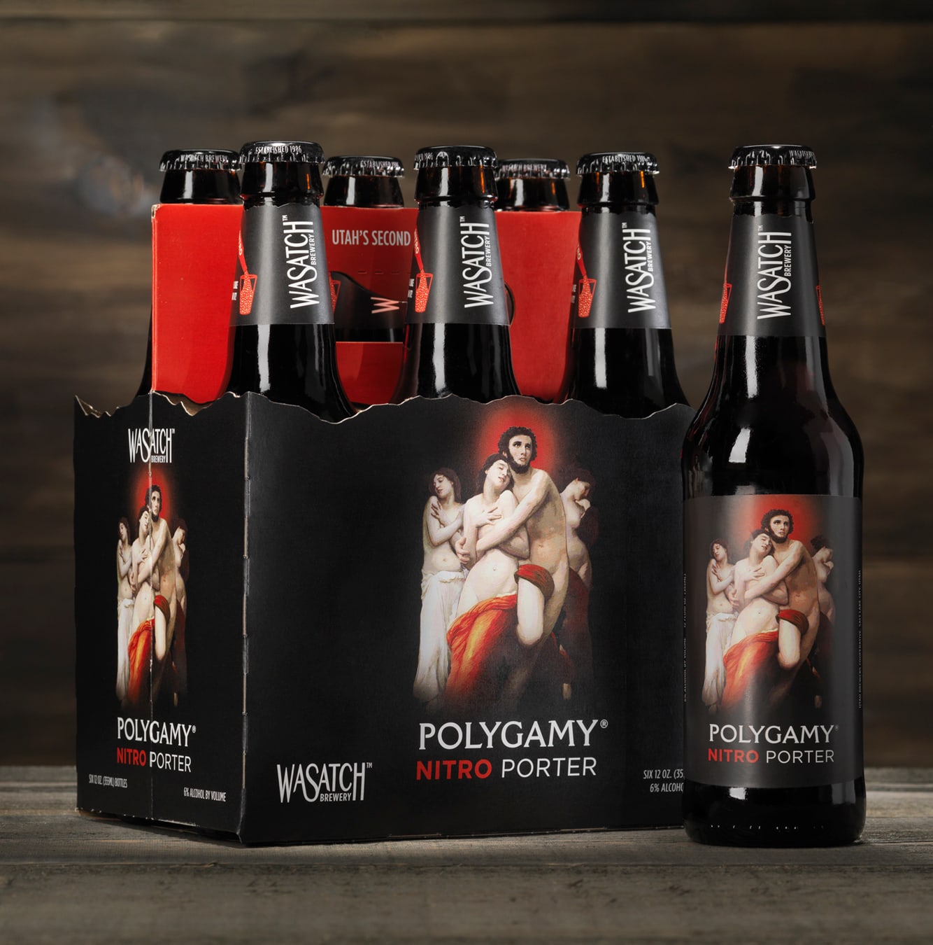 Wasatch Beer packaging design Polygamy Porter