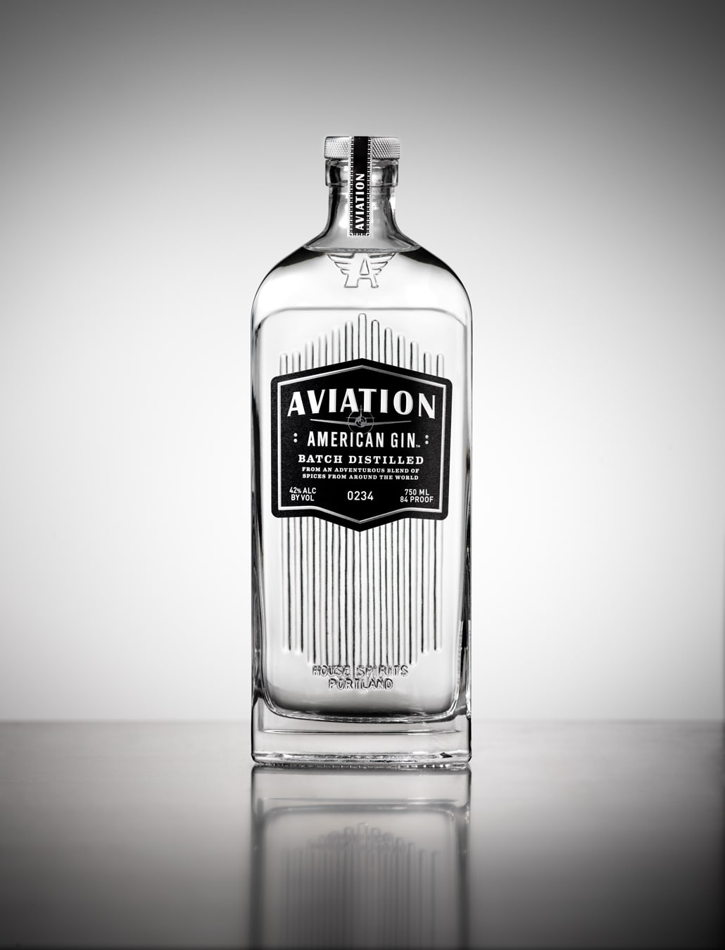 Aviation Gin - spirits bottle design