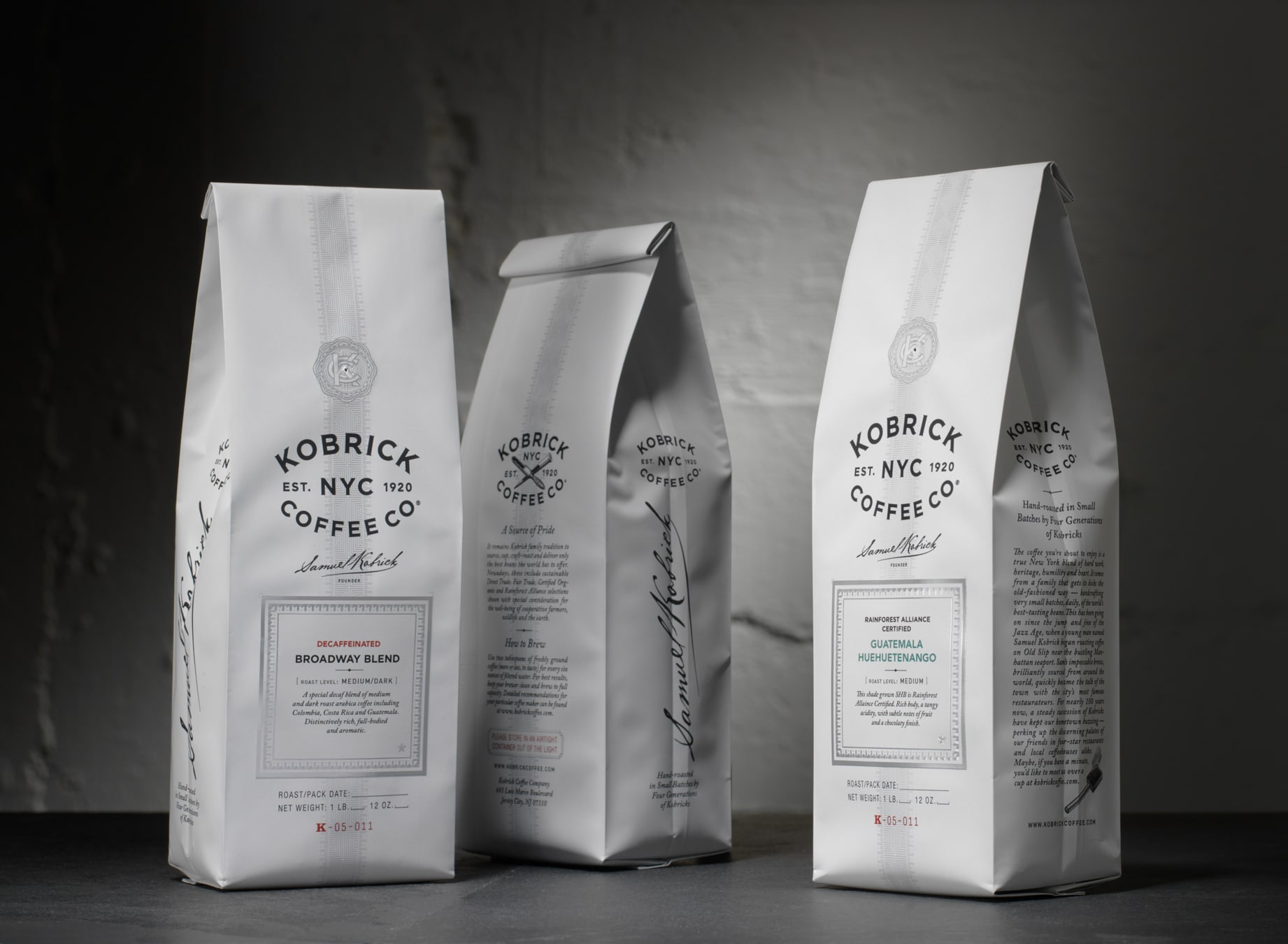 Kobrick Coffee bags packaging design