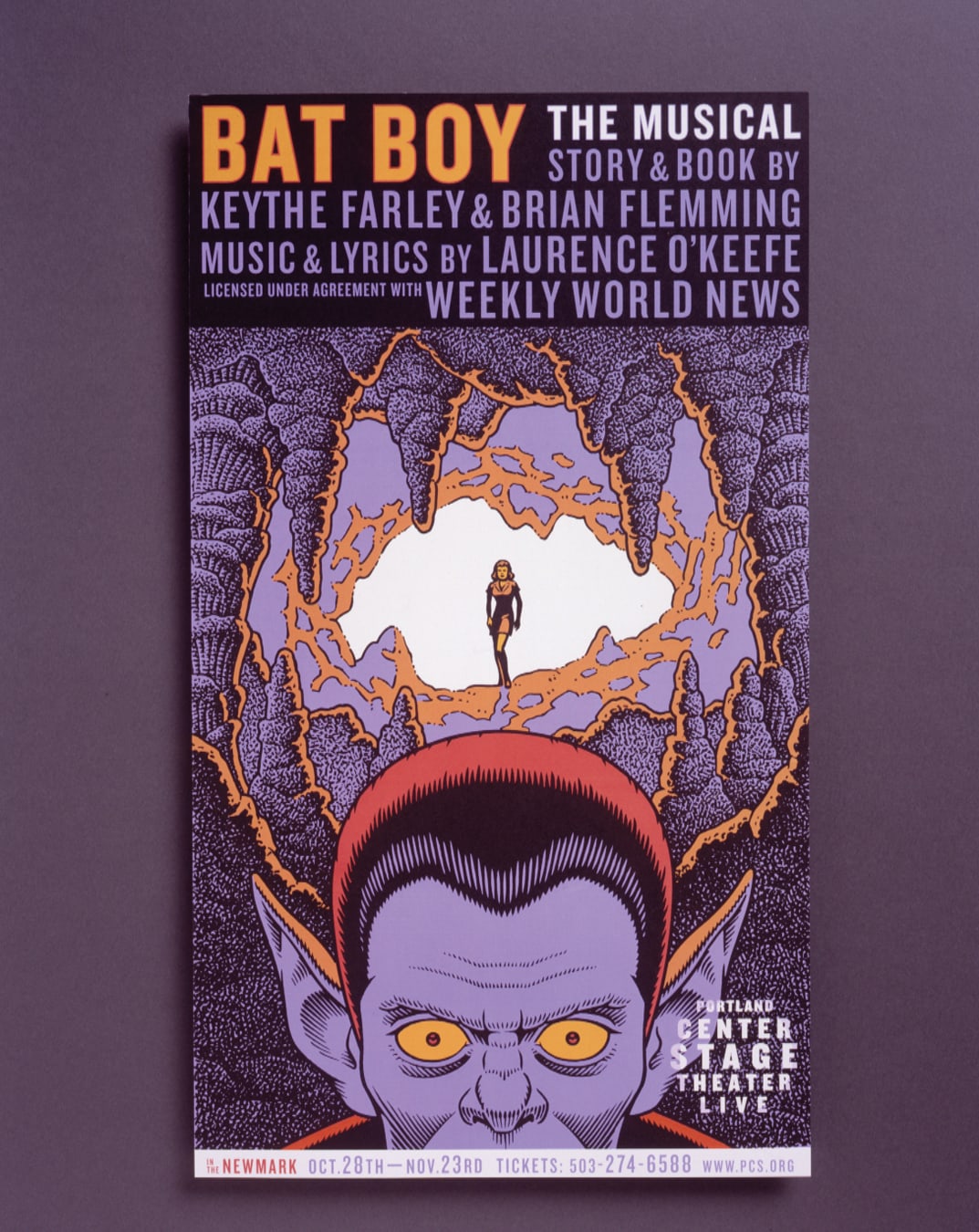 Portland Center Stage poster design Bat Boy the Musical