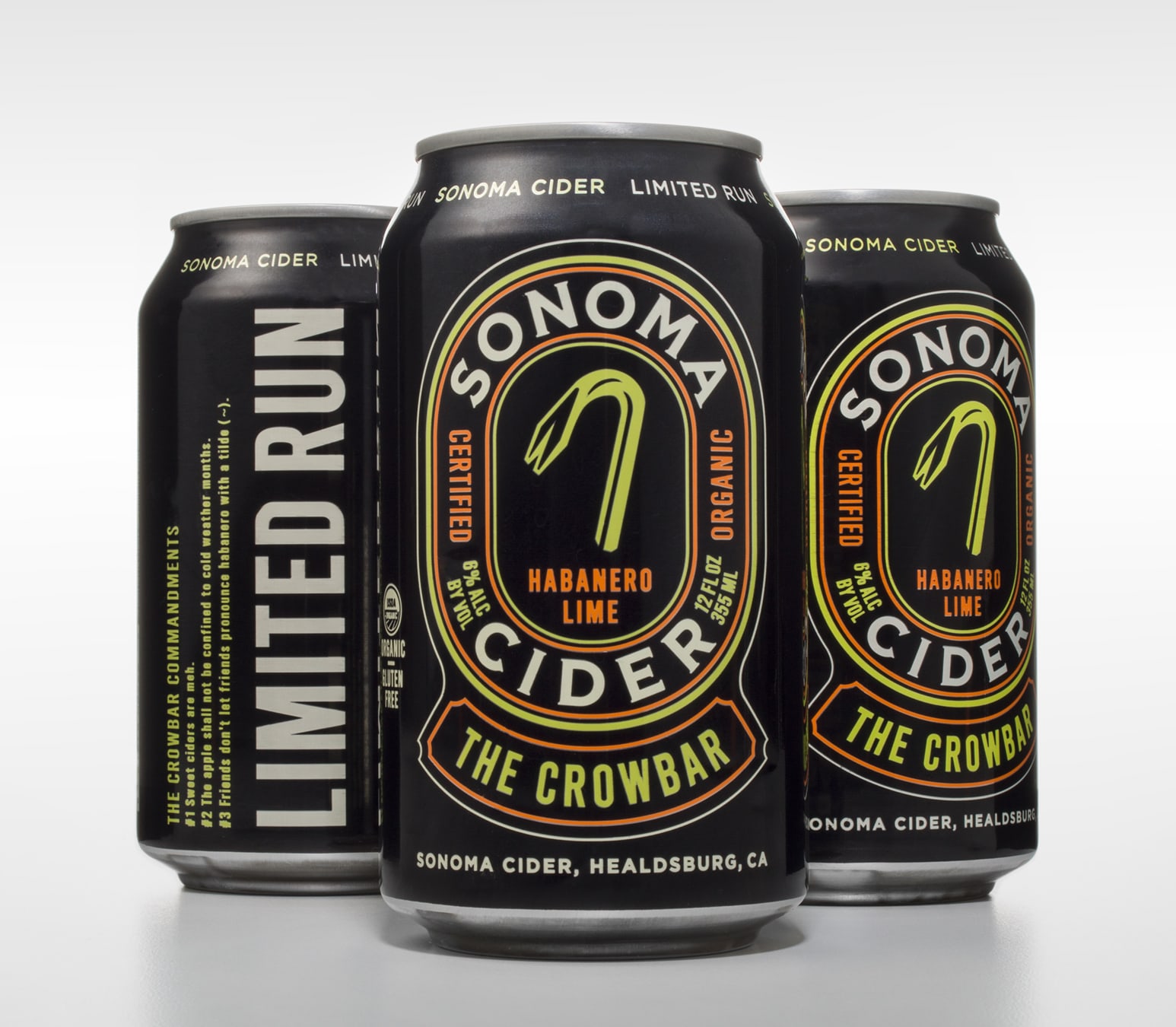 Sonoma Cider package design cans