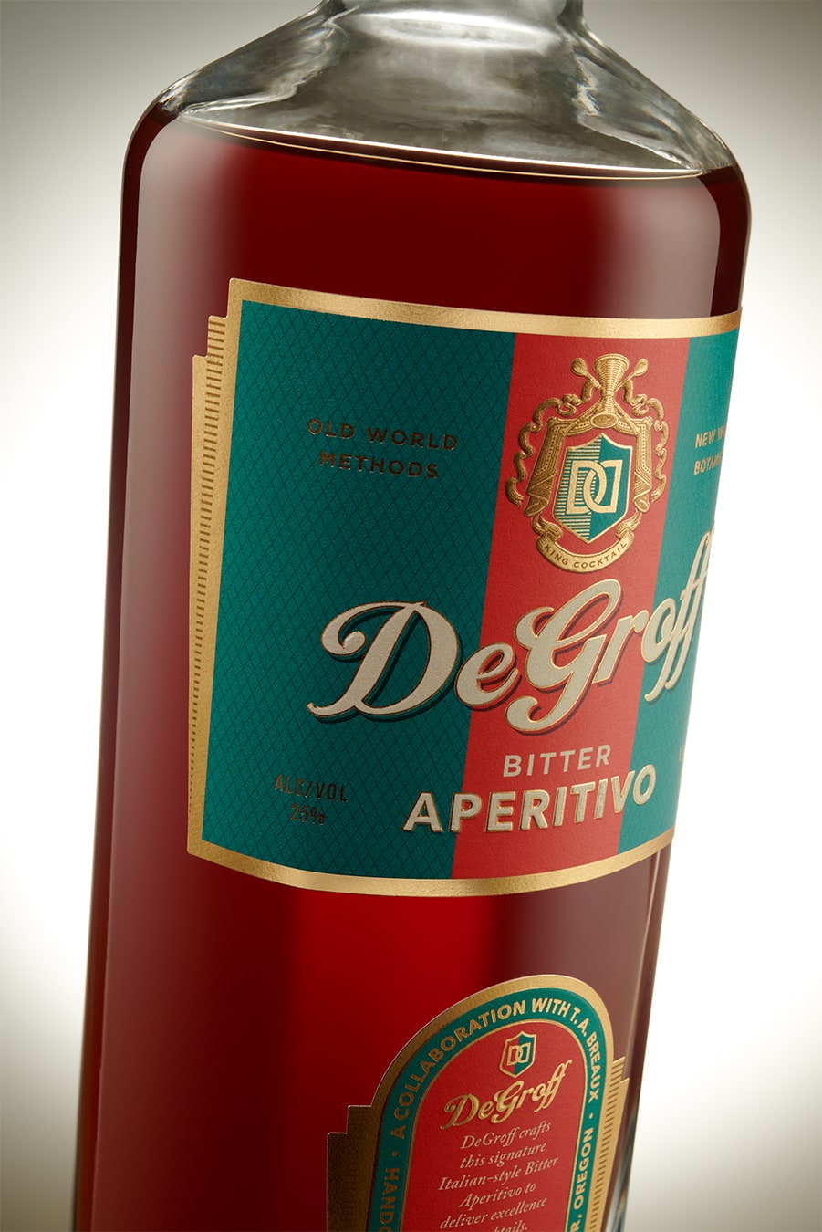 DeGroff Bitter Aperitivo label design closeup