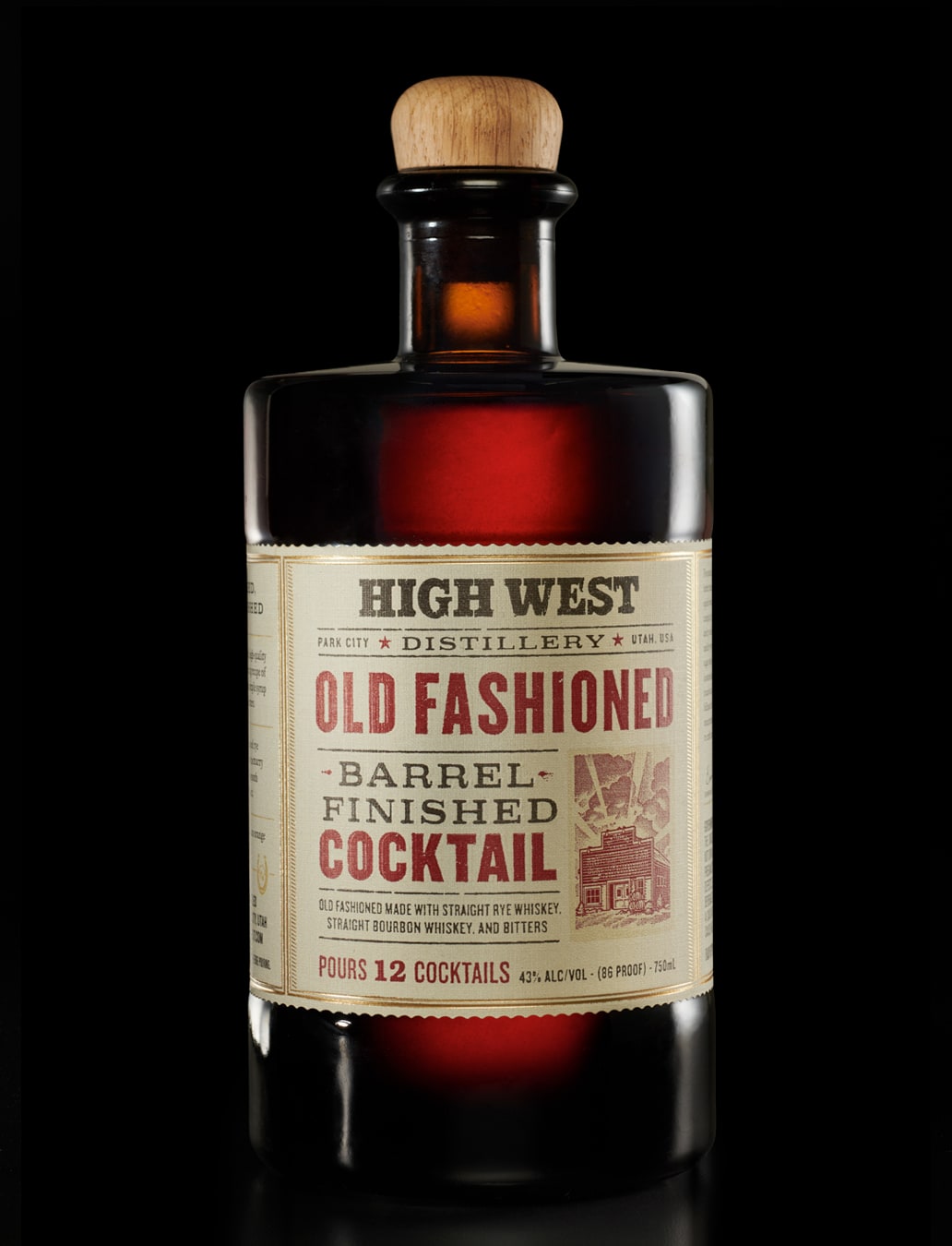 High West Distilling Old Fashioned ready-to-pour cocktail bottle design