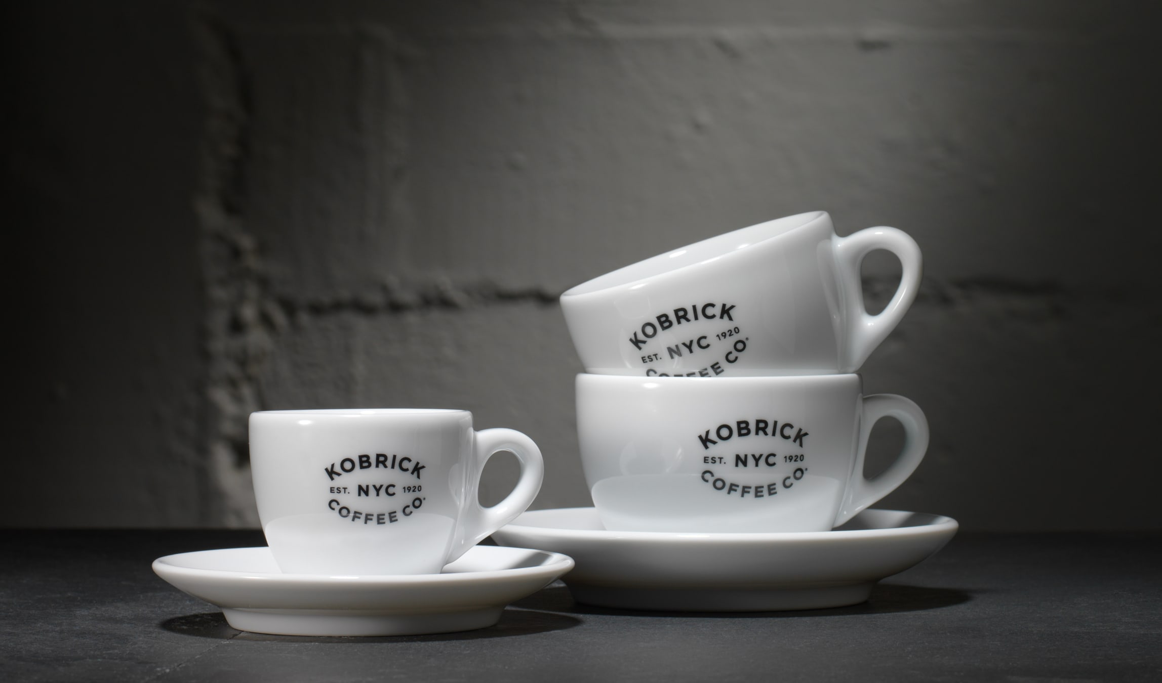 Kobrick Coffee cups identity design