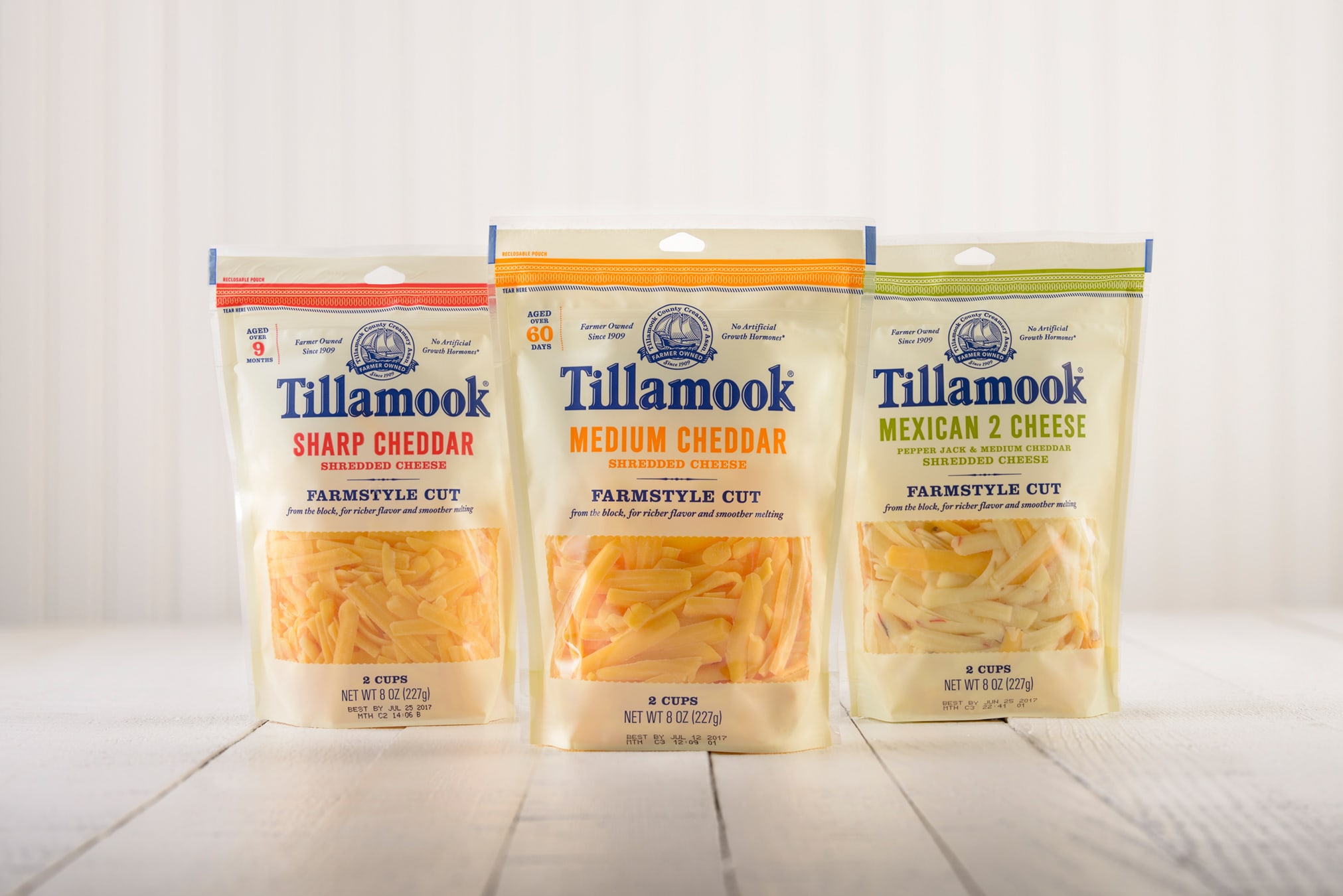 Tillamook package design farmstyle shredded bags