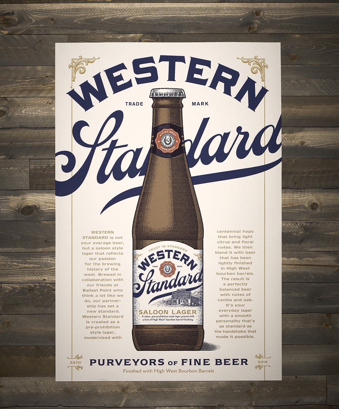 Western Standard Beer promotional poster design