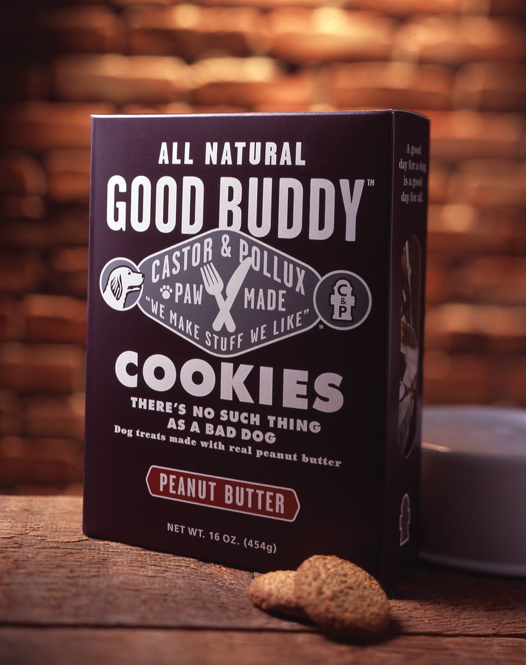 Castor & Pollux Dog Cookies package design