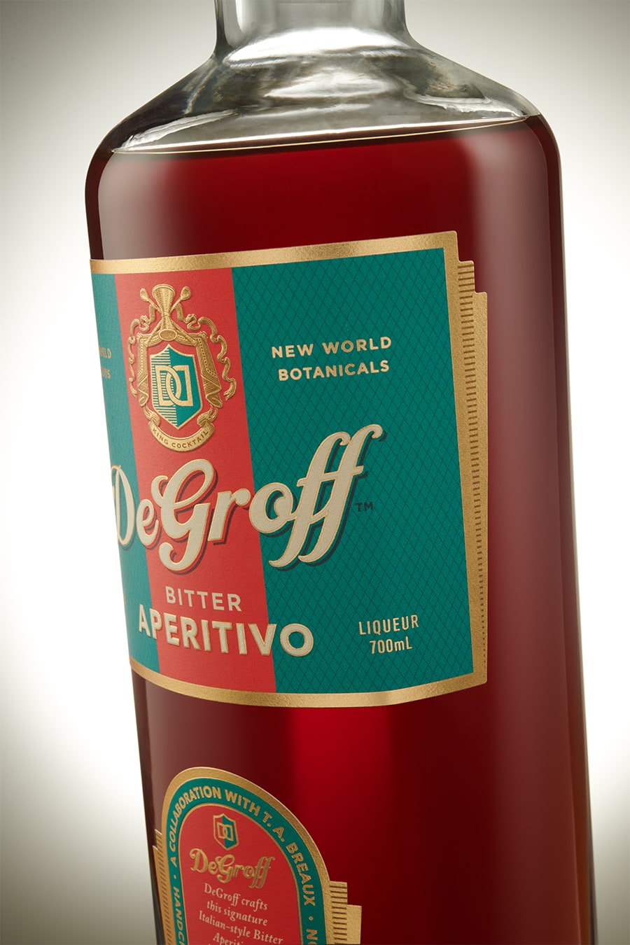DeGroff Bitter Aperitivo label design closeup