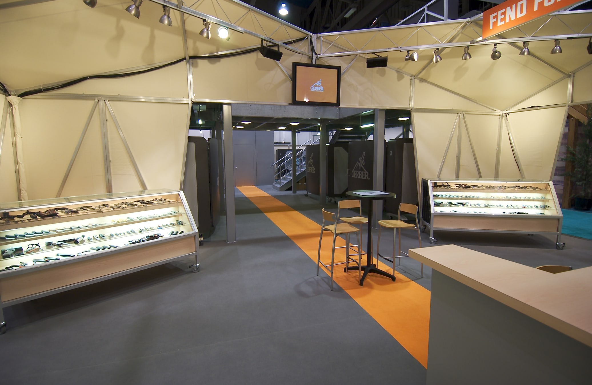 Gerber trade show exhibit design - inside view