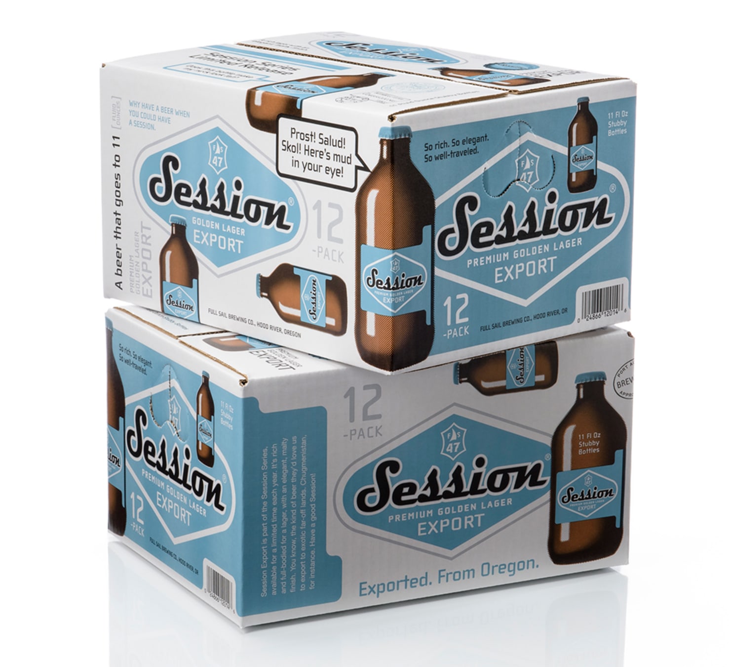 Session beer export packaging design