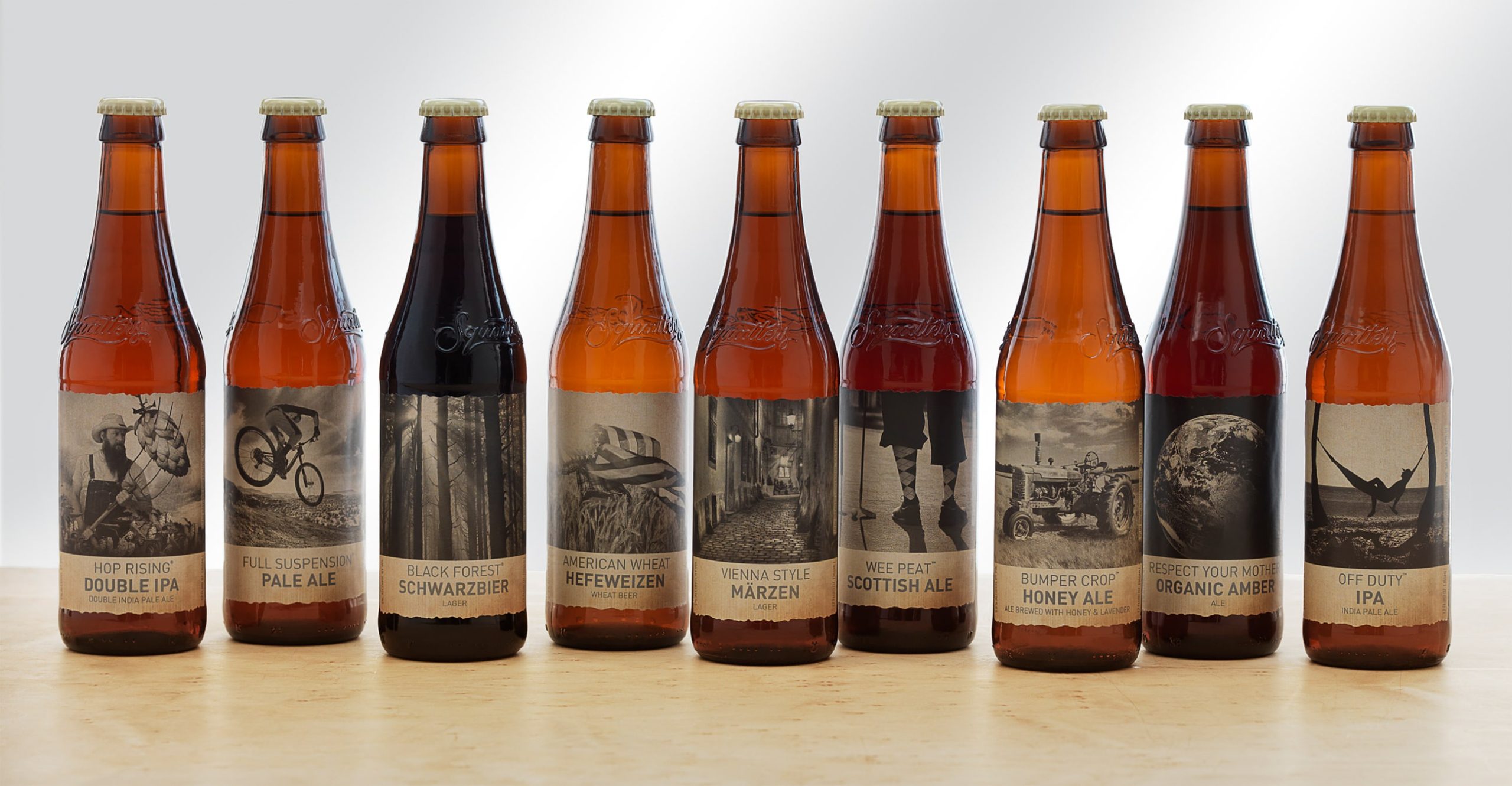 Squatters Craft Beers bottles design