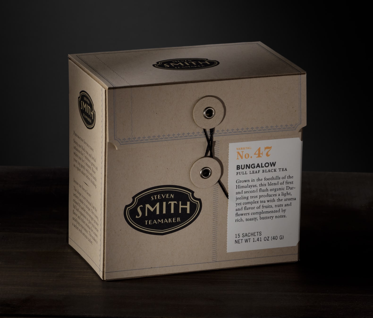 Steven Smith Teamaker tea package string tie box design