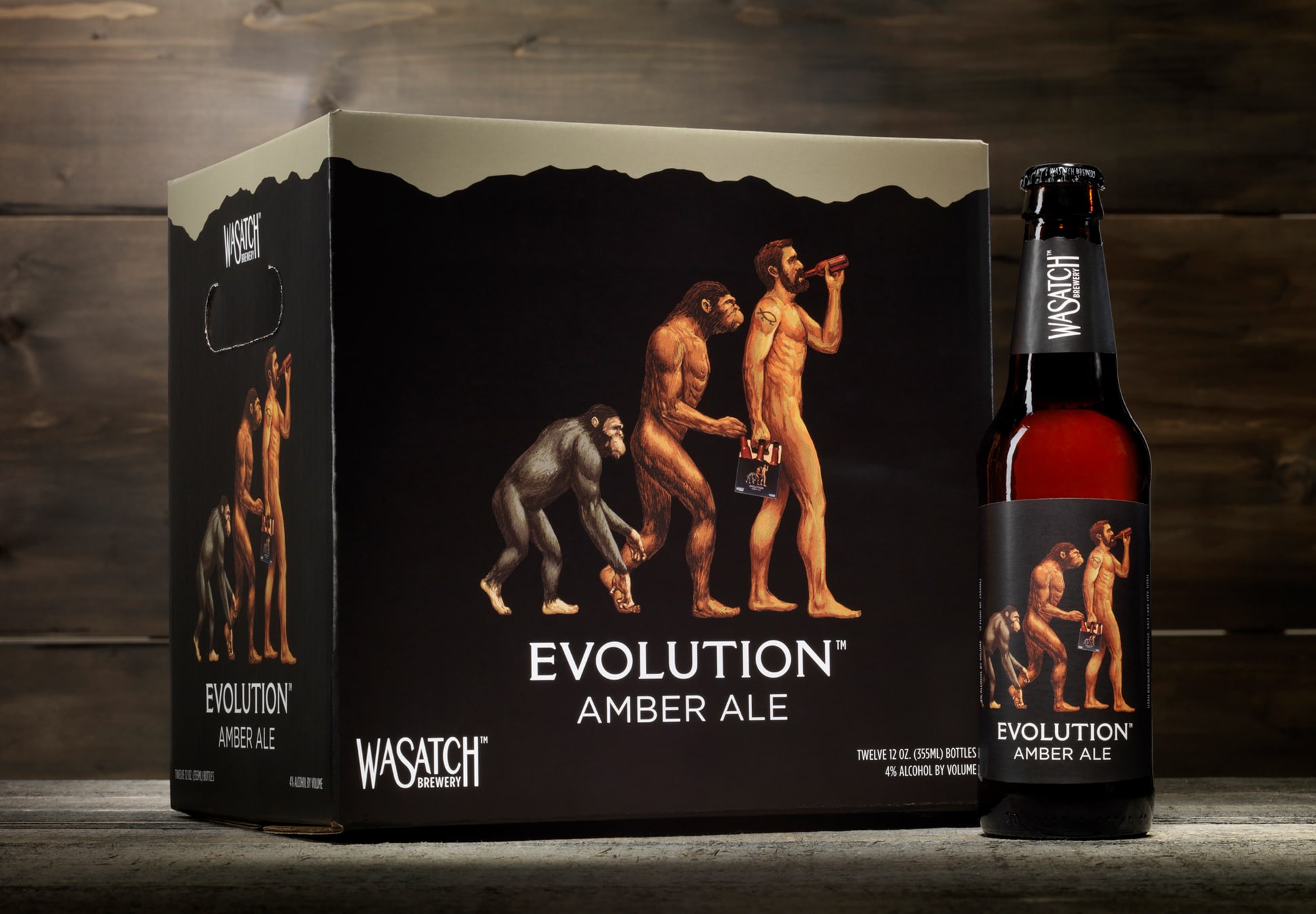 Wasatch Beer packaging design Evolution Amber Ale 12 pack