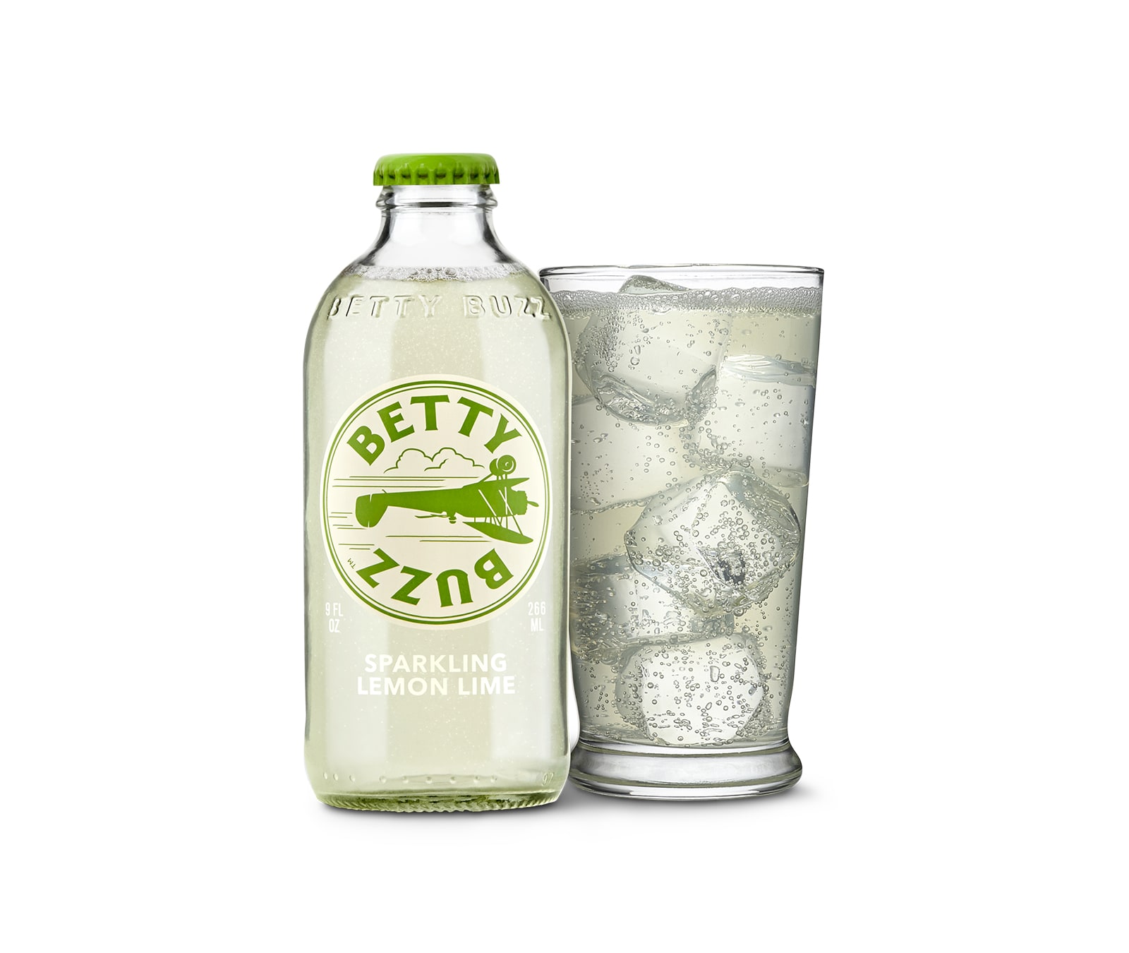 Betty Buzz Lemon lime bottle package design