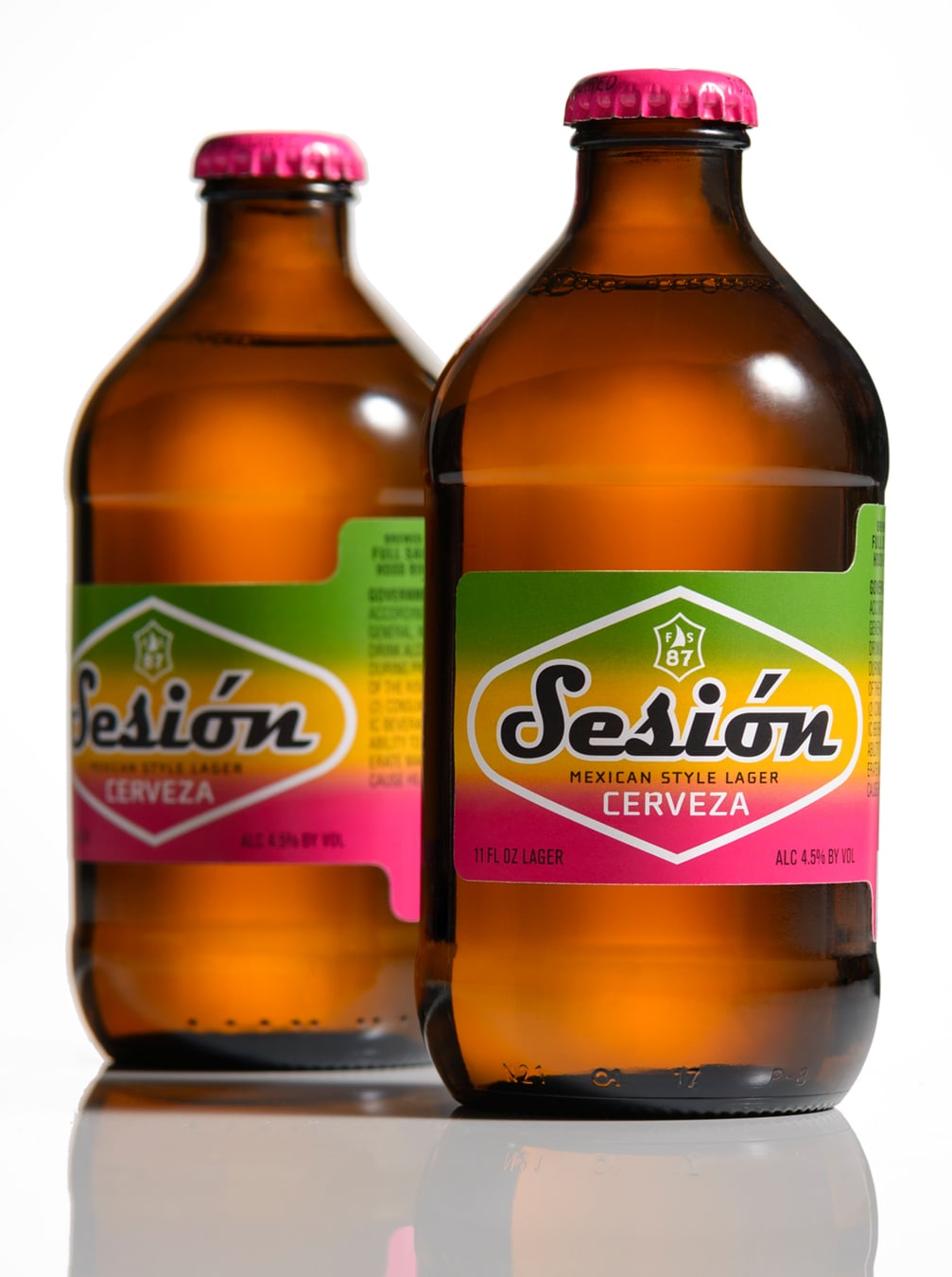 Sesión Cerveza beer bottle design