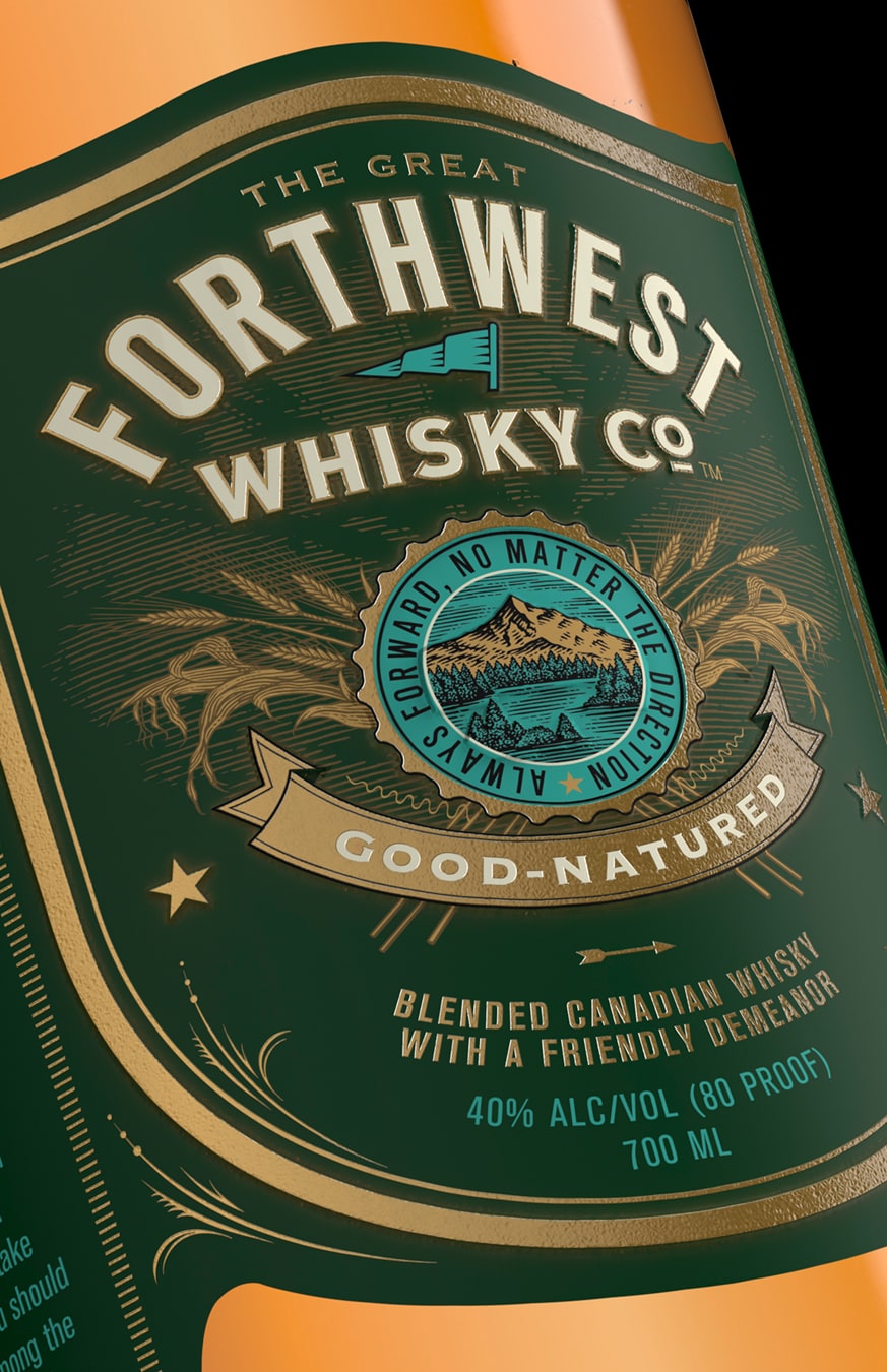 Forthwest Whisky Original bottle design detail