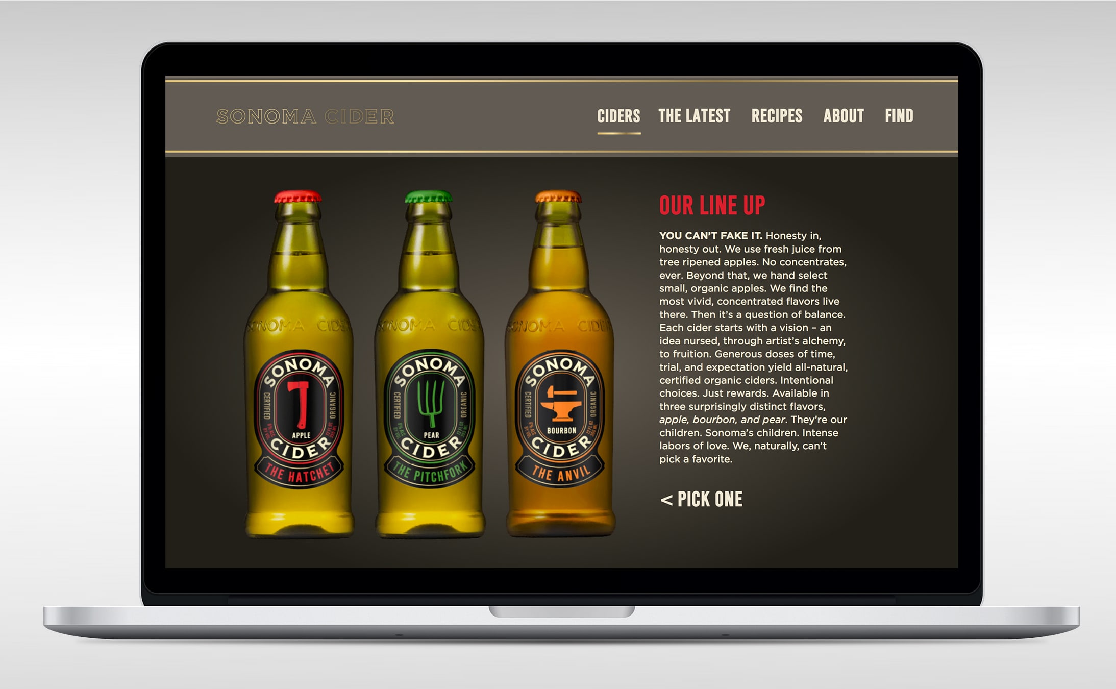 Sonoma Cider website design