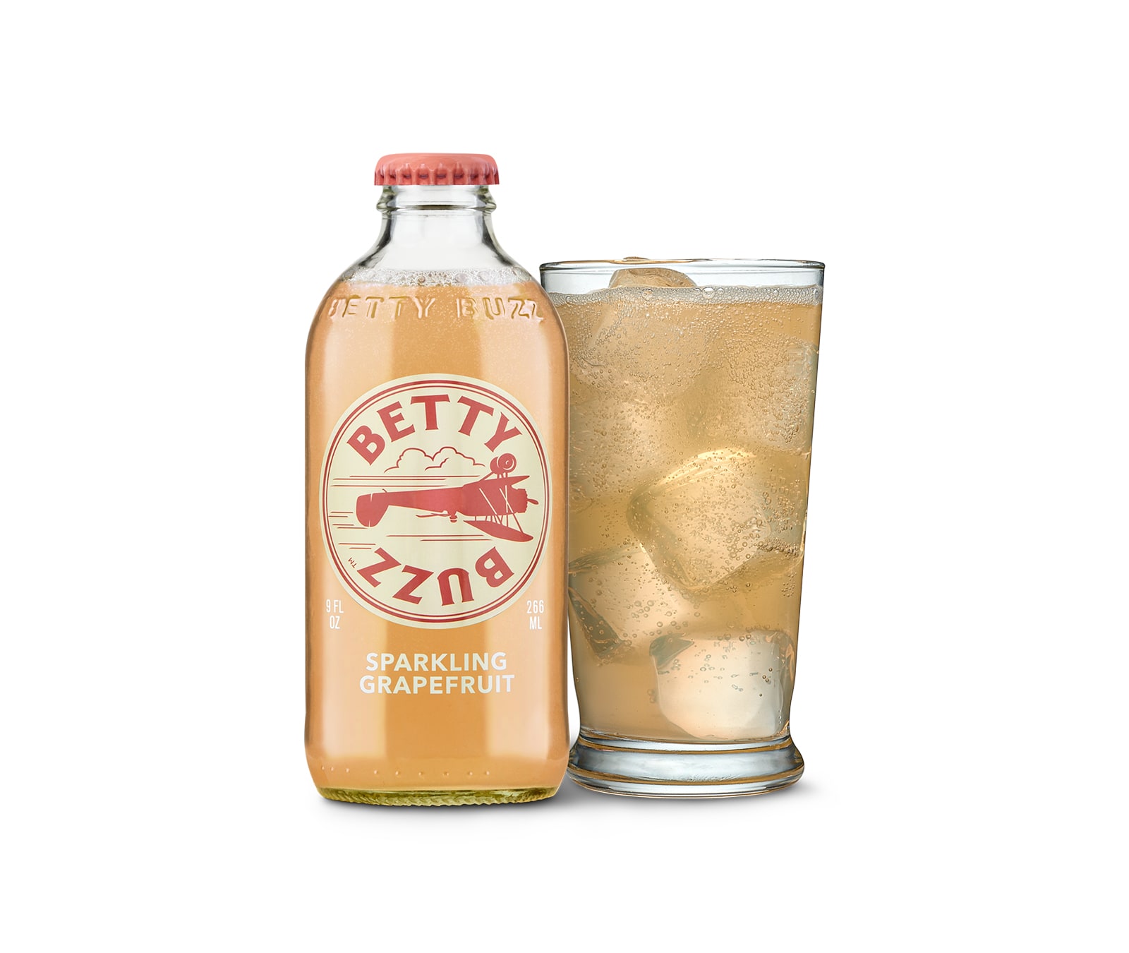 Betty Buzz Grapefruit bottle package design