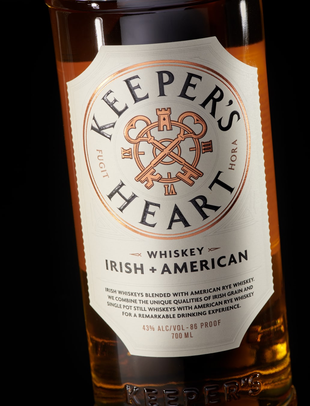 Keeper’s Heart custom whiskey bottle detail