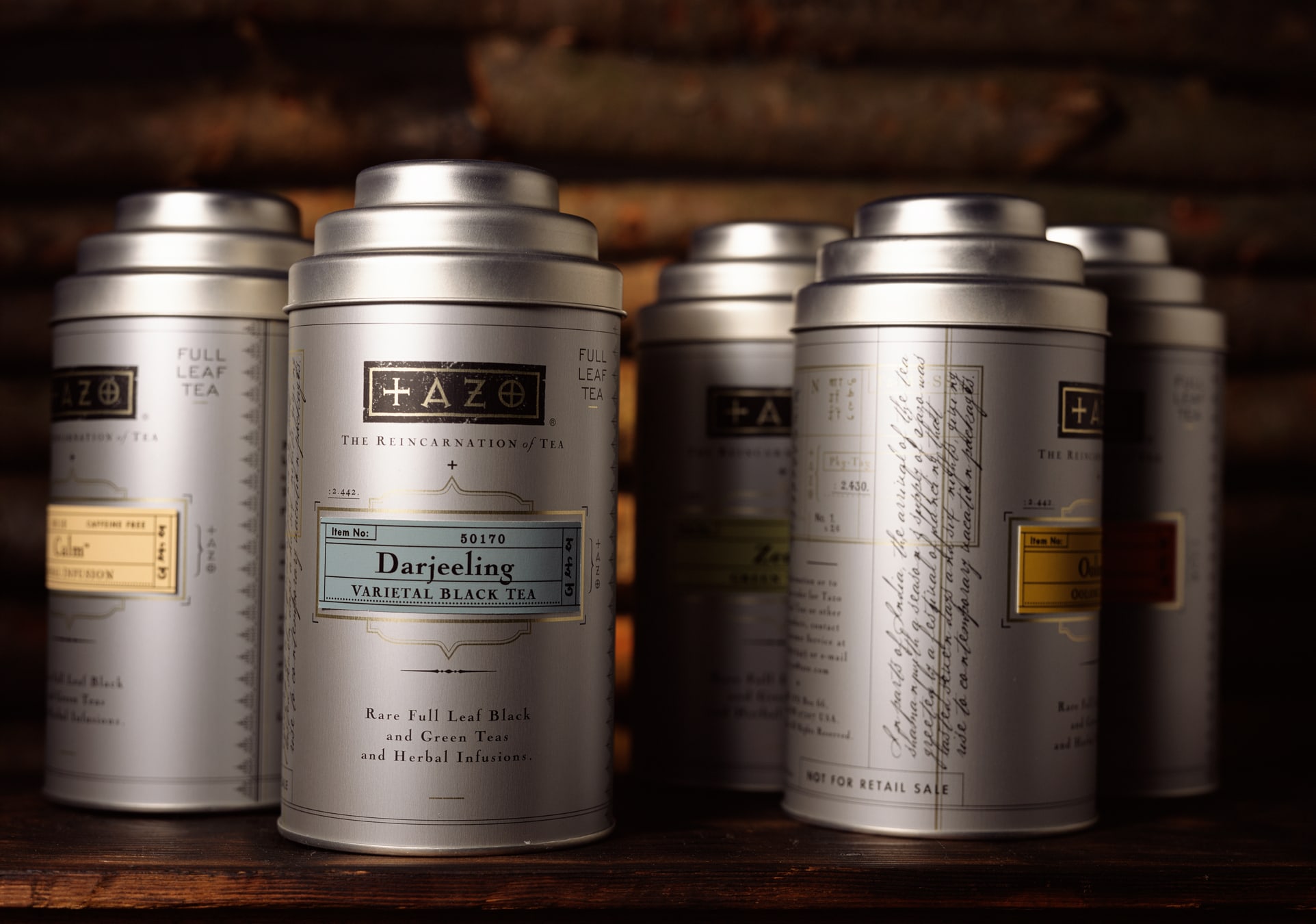 Tazo Tea packaging design foodservice tins