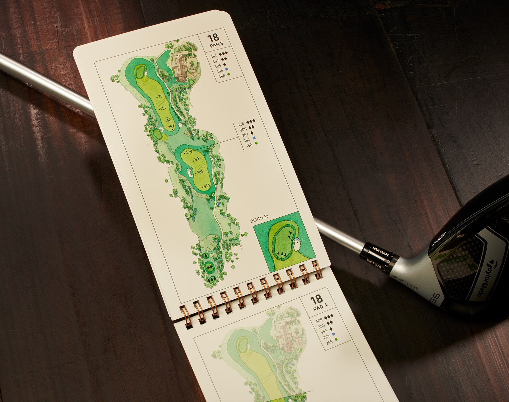 Spanish Peaks highlands golf map booklet design