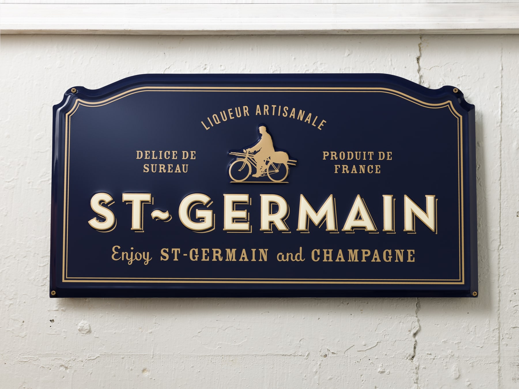 St-Germain spirits identity design metal sign