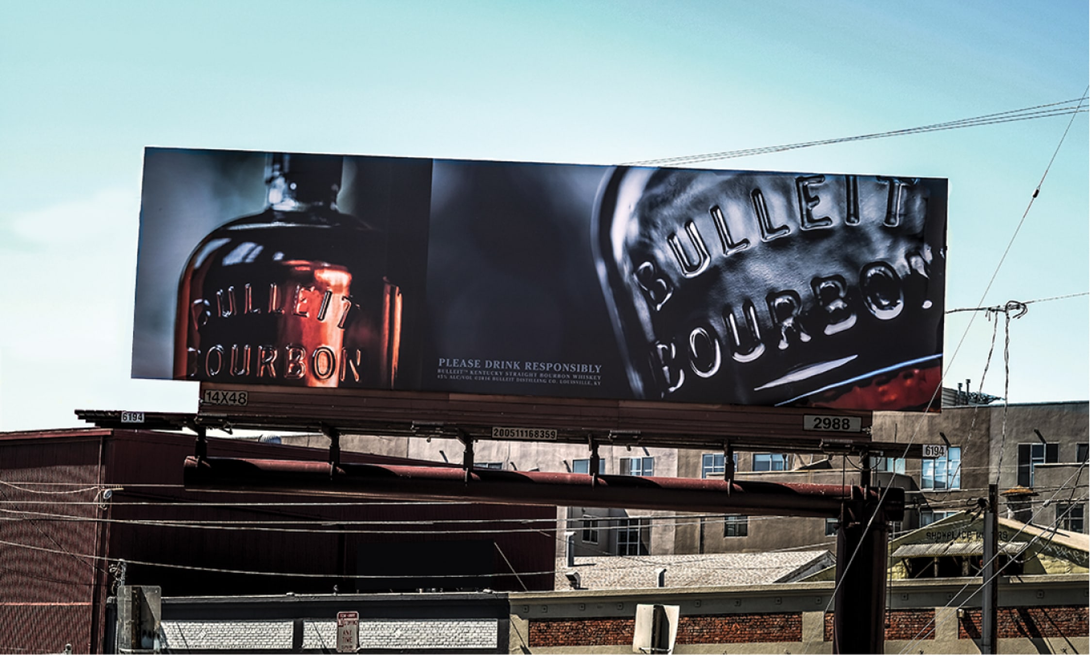 Bulleit Bourbon billboard OOH advertising design