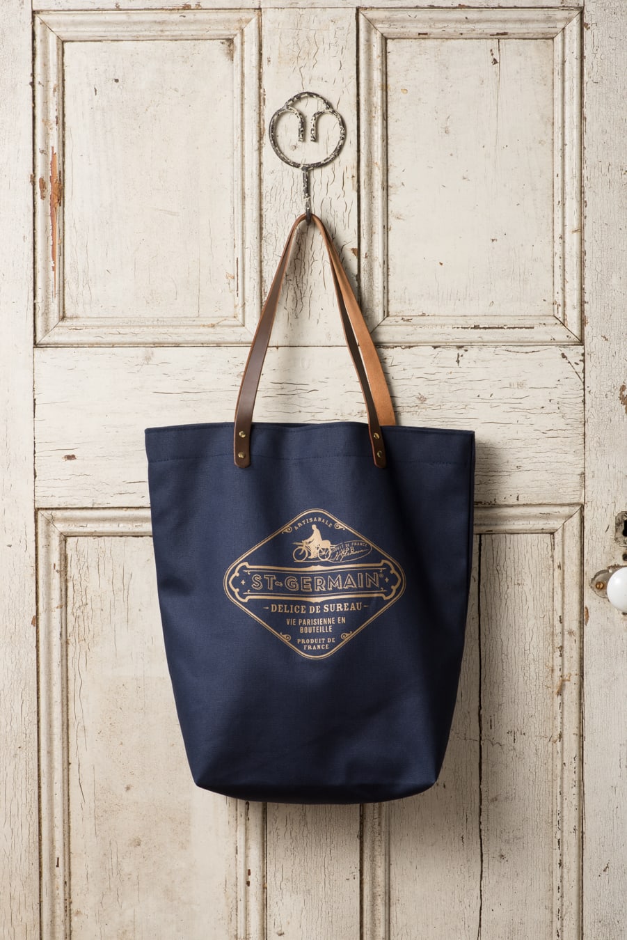 St-Germain spirits design leather handle tote bag promotion design