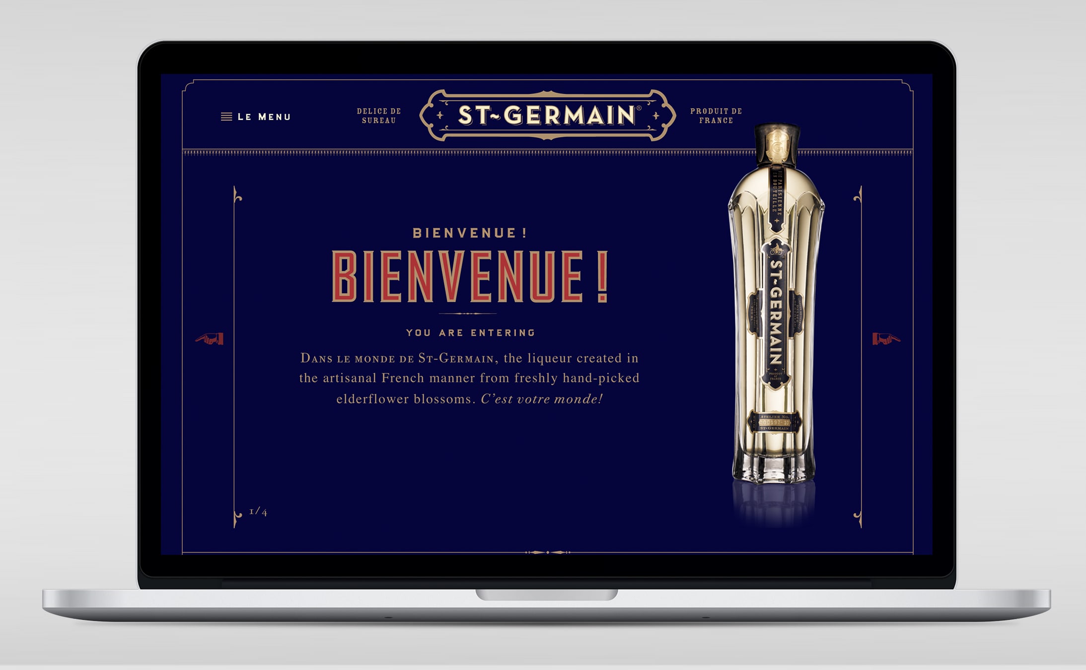 St-Germain spirits website design and development