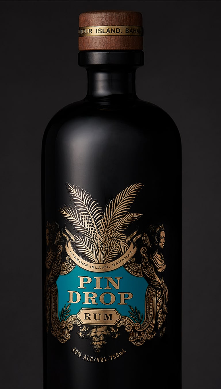 Pin Drop Rum bottle front